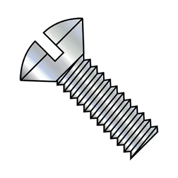 8-32X5/8  Slotted Oval Machine Screw Fully Threaded Zinc