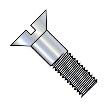 3/4" - 10 x 2 1/2" Flat Slotted Cap Screws | Steel | Zinc/Clear | 7540CSF