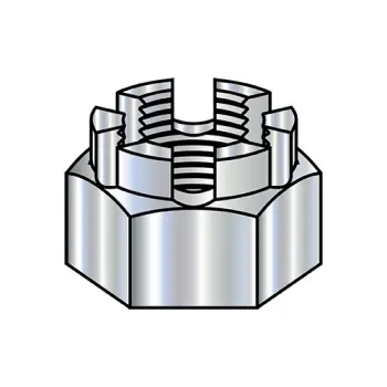 1-8  Castle Nut Zinc