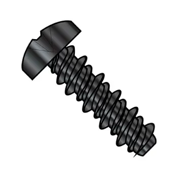 6X1 1/4 #5HD  Phillips Pan High Low Screw Fully Threaded Black Zinc and Bake