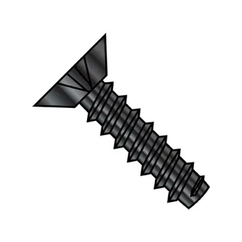 10-16X1/2  Phillips Flat Undercut Self Tapping Screw Type B Fully Threaded Black Oxide