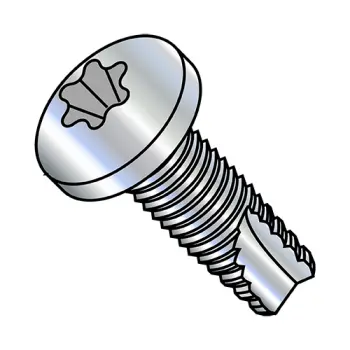 12-24X1/2  Six Lobe Pan Thread Cutting Screw Type 23 Fully Threaded Zinc And Bake