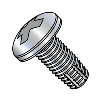 4-40X5/8  Phillips Pan Thread Cutting Screw Type F Fully Threaded Zinc And Bake