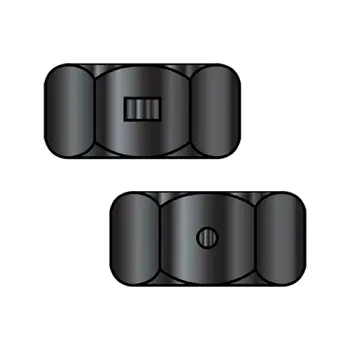 1/2-13  Two Way Reversible Hex Lock Nut Black Oxide And Wax