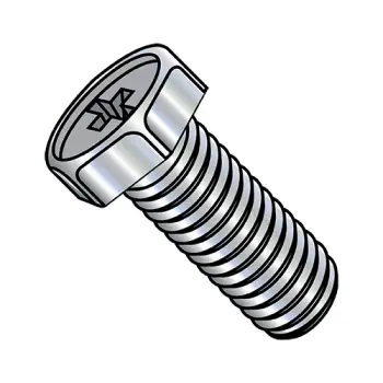 #8 - 32 x 3/4" Machine Screws | Steel | Zinc/Clear | Phillips | Indented Hex | 0812MPH