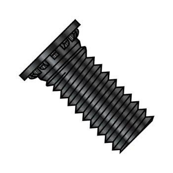 8-32X3/8  Self Clinching Stud F/T Hardened Steel Heat Treated Black Oxide and Oil