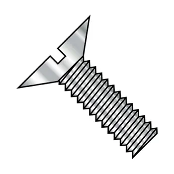 #6 - 32 x 7/16" Machine Screws | 18-8 Stainless Steel | Plain | Slotted | Flat | 0607MS1188