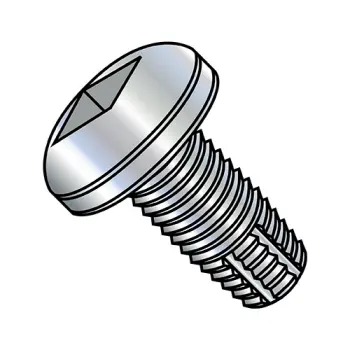 1/4-20X5/8  Square Drive Pan Thread Cutting Screw Type F Fully Threaded Zinc And Bake