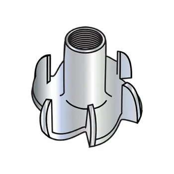 1/4-20X9/16  6 Prong Tee Nut Zinc
