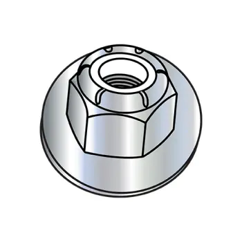 5/16-18  Nylon Insert Flange Stop Hex Lock Nut Zinc