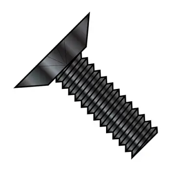 12-24X3/4  Phillips Flat Undercut Machine Screw Fully Threaded Black Zinc