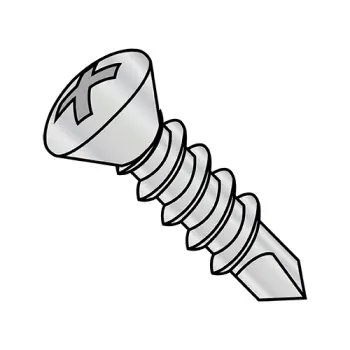 #10 - 16 x 1 1/4" Self-Drilling Screws | Steel | Zinc/Clear | Phillips | Oval | 1020KPOHC