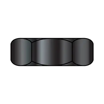 10-24X3/8X1/8  Standard Pattern Hex Machine Screw Nut Black Zinc
