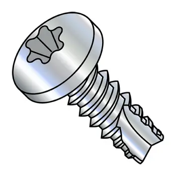 2-32X3/16  6 Lobe Pan Thread Cutting Screw Type 25 Fully Threaded Zinc and Bake