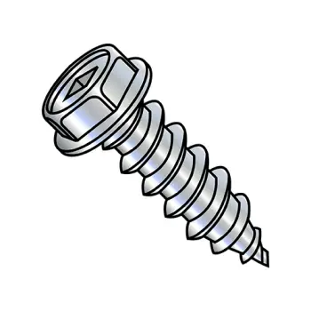 8-15X1/2  Square drive Indent Hexwasher head Self Tap Screw Type A Full Thread Zinc & Bake