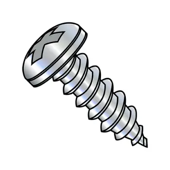 4-24X1 1/2  Phillips Pan Self Tapping Screw Type AB Fully Threaded Zinc And Bake