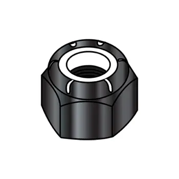 M10-1.5  Din 985 Metric Class 8 Nylon Insert Hex Locknut Black Oxide and Oil