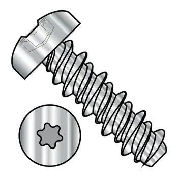 8-18X1 #6HD  Six Lobe Pan High Low Screw Fully Threaded 410 Stainless Steel