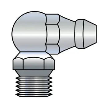 1/8-27X.750  Grease Fitting 7/16 Hex, 1/8-27 SPL Pipe Thread Zinc ROHS Hole Size .373-.380