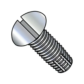 8-32X1/2  Slotted Round Thread Cutting Screw Type F Fully Threaded Zinc And Bake