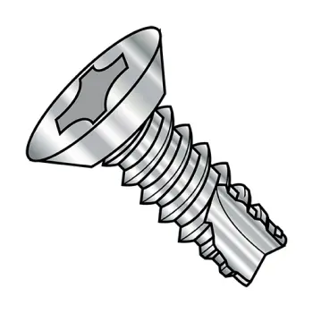 10-16X3/8  Phillips Flat Undercut Thread Cutting Screw Type 25 Fully Threaded 18-8 Stainles