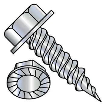 #8 - 15 x 1/2" Self-Piercing Screws | Steel | Zinc/Clear | Unslotted | IHWH | 0808PWSHC