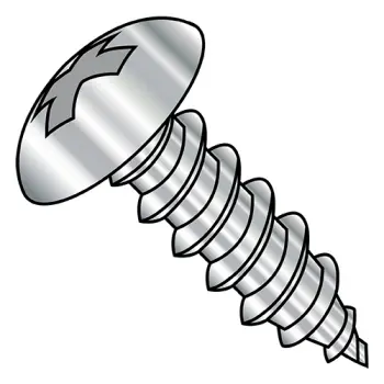 8-18X3/8  Phillips Full Contour Truss Self Tap Screw Type AB Full Thd 410 Stainless Steel