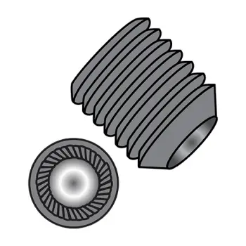M8X10  Metric Socket Set Screw Knurl Cup Point Plain Imported