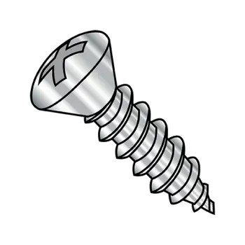 4-24X7/16  Phillips Oval Self Tapping Screw Type AB Fully Threaded 18-8 Stainless