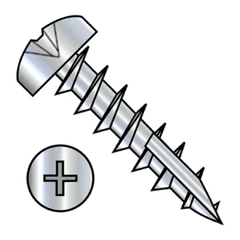 10X1  Phillips Pan Deep Thread Wood Screw Type 17 Full Thread Steel Nickel Finish