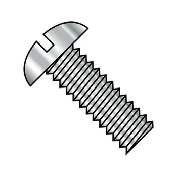 12-24X1 1/2  Slotted Round Machine Screw Fully Threaded 18-8 Stainless Steel