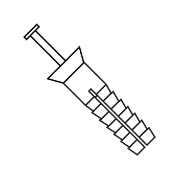 1/4X9/16  Two Piece Nylon Anchor Rivet Flat Head Nylon Pin White