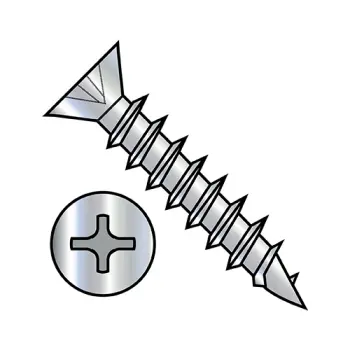 5-14X1/2  Phillips Flat Head no Nibs Deep Thread Wood/Hinge Screw Full Thread Zinc Bake