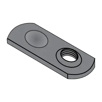 8-32  Weld Nut Thin Target Area Plain Steel