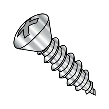 8-15X1 1/2  Phillips Oval Self Tapping Screw Type A Fully Threaded 18-8 Stainless Steel