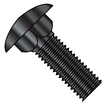#10"-24 x 3/8" Carriage Bolts | Steel | Zinc, Black | Full Thread | 1006CBZ