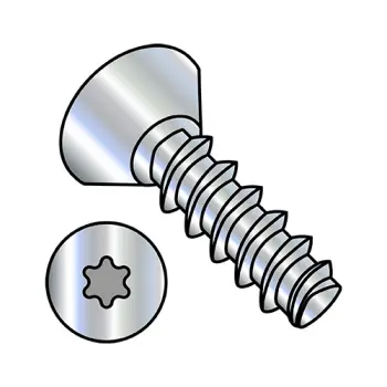 8-16X3/8  6 Lobe Flat Undercut Plastite Alternative 48-2 Fully Threaded Zinc Bake And Wax