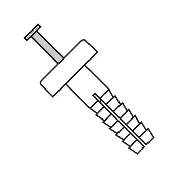 1/4X1 1/2  Two Piece Nylon Anchor Rivet Round Head White Nylon Steel Pin