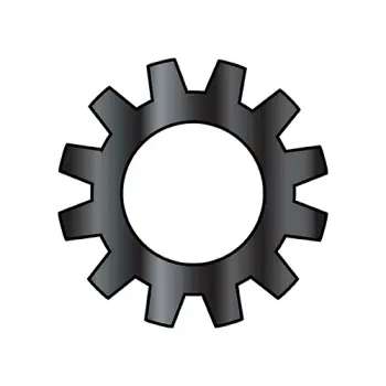 #4  External Tooth Lock Washer Black Zinc and Bake