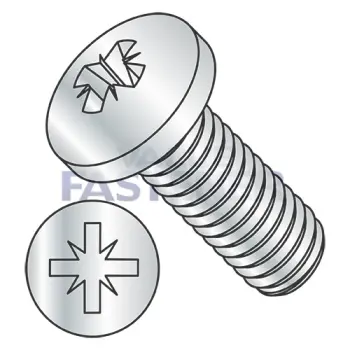 M4-0.7 X 35  Din 7985A Metric Pozi Type-Z Pan Machine Screw Full Thread Zinc