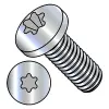 M4-0.70 x 8mm Machine Screws | iso7045 | Class 4.8 | Zinc/Clear | 6-Lobe | Pan | MI487045T