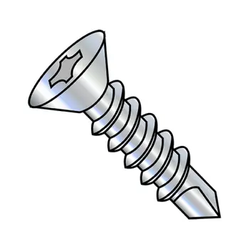 4-24X1/2  Phillips Flat Self Drilling Screw Full Thread Zinc and Bake