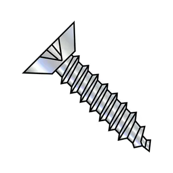 6-20X1/2  Phillips Flat Undercut Self Tapping Screw Type AB Fully Threaded Zinc And Bake