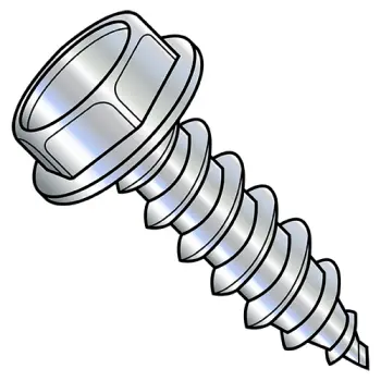 5/16" - 12 x 2" Self-Tapping Screws | type-ab | Steel | Zinc/Clear | IHWH | Unslotted | 313207ABW