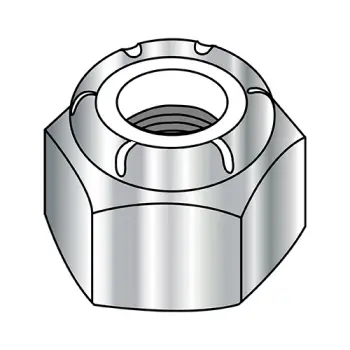 M5-0.8  Metric Din 982 Hex Nylon Insert Locknut High Type A2 Stainless Steel