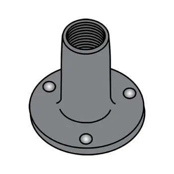 1/4-20X7/16  Weld Nut With Projections .750 Round Base Steel Plain