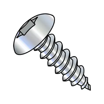 1/4-14X2  Six Lobe Full Contour Truss Self Tapping Screw Type AB Full Thread Zinc and Bake