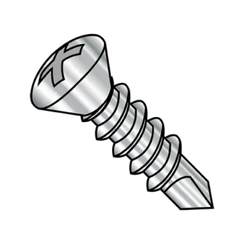 1/4" - 14 x 1" Self-Drilling Screws | 18-8 Stainless Steel | Plain | Phillips | Oval | 1416KPO188