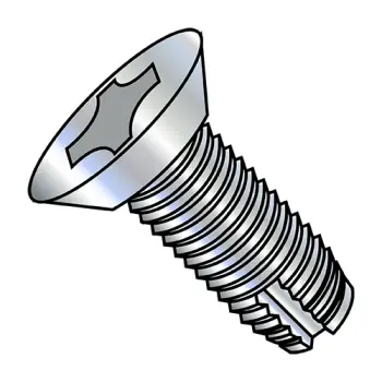 1/4-20X3/4  Phillips Flat Undercut Thread Cutting Screw Type 1 Fully Threaded Zinc