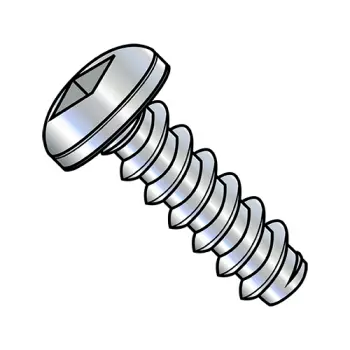 8-18X3/8  Square Pan Self Tapping Screw Type B Fully Threaded Zinc And Bake